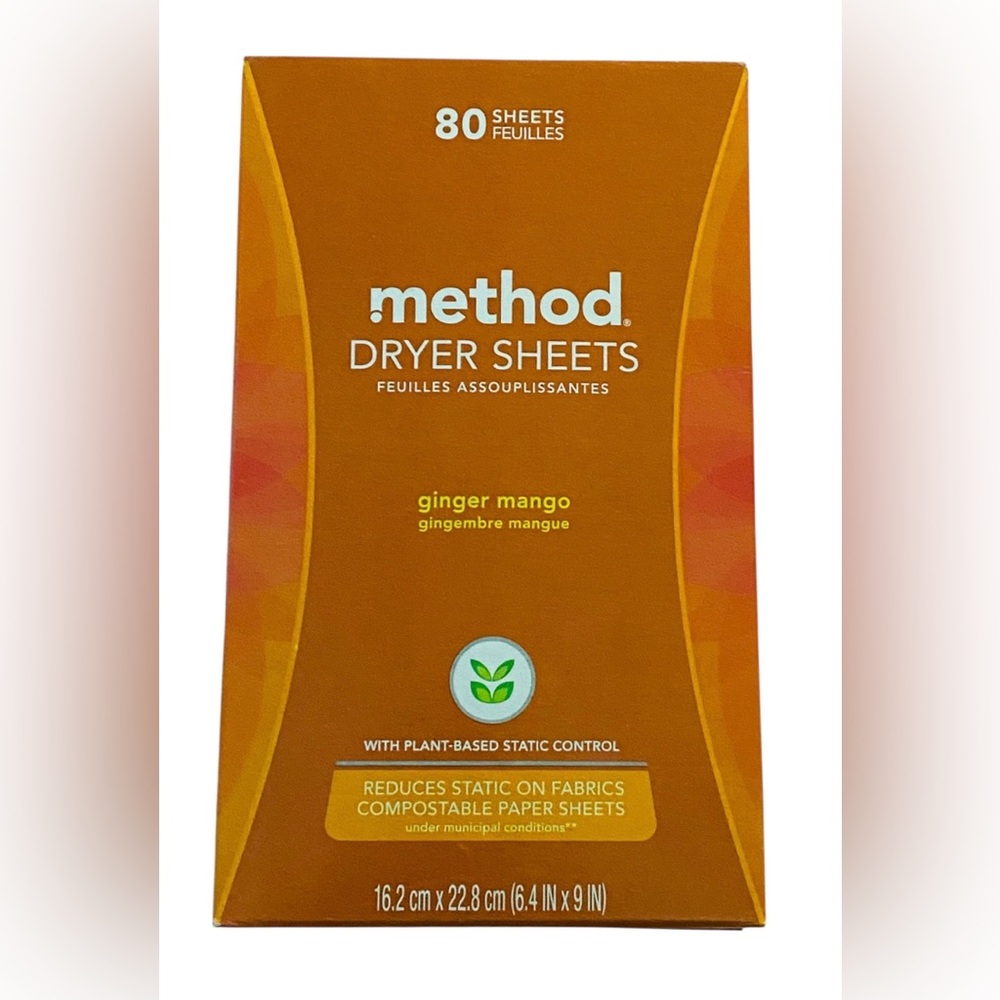 Method Dryer Sheets Ginger Mango 80 Sheets